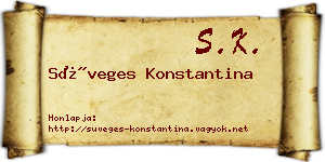 Süveges Konstantina névjegykártya